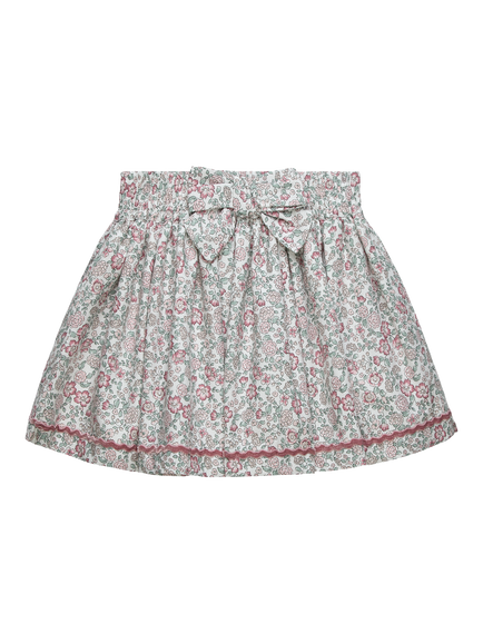 Trotters Kids' Arabella Floral Ric Rac Skirt, Pink - view 2, Pink