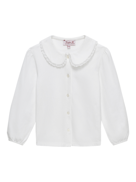 Trotters Kids' Evelyn Jersey Top, White, White
