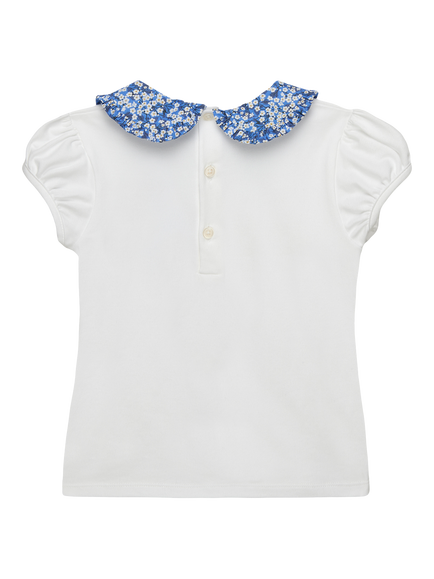 Trotters Kids' Mitsi Pie Crust Jersey Top, White/Multi - view 2, White/Multi