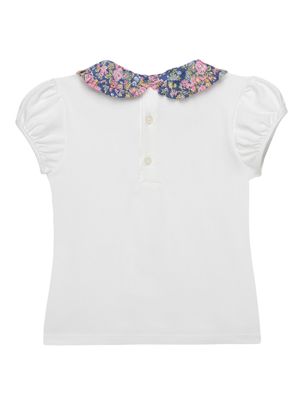 Trotters Kids' Tatum Pie Crust Jersey Top, White/Multi - view 2, White/Multi