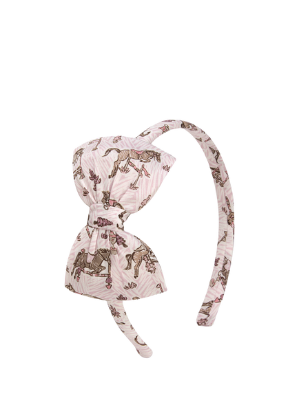 Trotters Kids' Liberty Tana Lawn Big Bow Headband, Pale Pink/Multi, Pale Pink/Multi