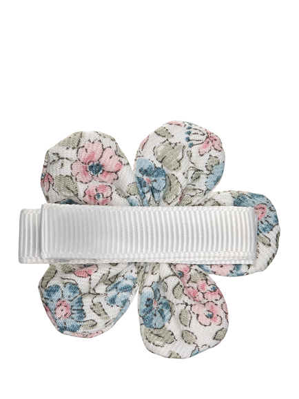Trotters Kids' Liberty Tana Lawn Flower Hair Clip, Blue/Multi - view 2, Blue/Multi