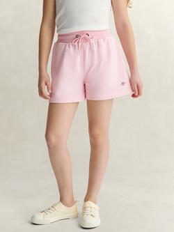GANT Kids' Shield Drawstring Sweat Shorts, Light Pink, Light Pink