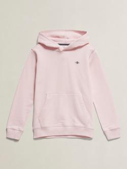 GANT Kids' Shield Pure Cotton Hoodie, Light Pink, Light Pink