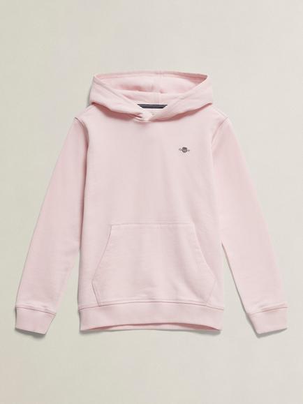 GANT Kids' Shield Pure Cotton Hoodie, Light Pink, Light Pink