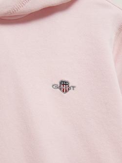 GANT Kids' Shield Pure Cotton Hoodie, Light Pink - view 2, Light Pink
