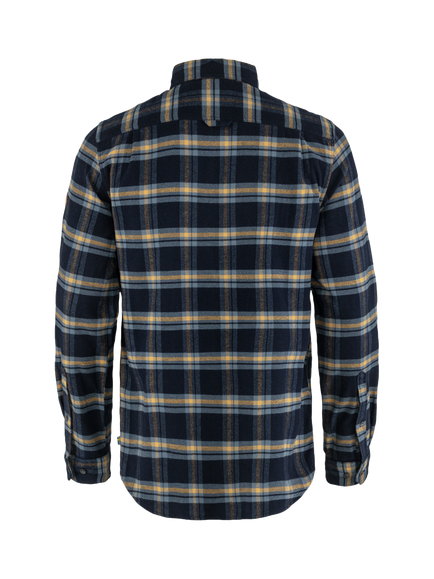 Fjällräven Ovik Check Flannel Shirt, Navy/Brown - view 2, Navy/Brown