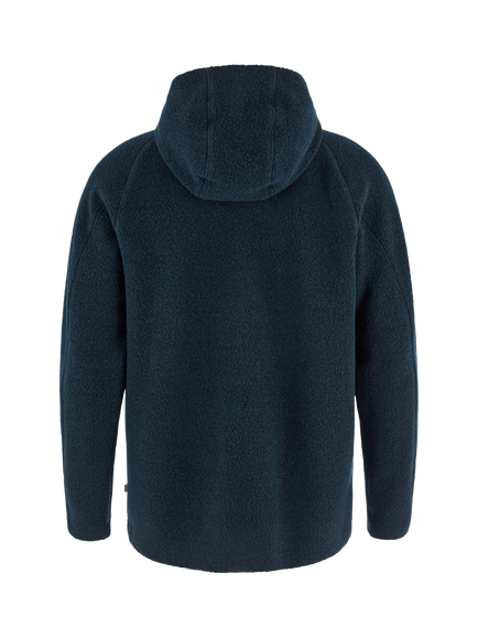 Fjällräven Kaitum Fleece Hooded Zip Front Top, Dark Navy - view 2, Dark Navy