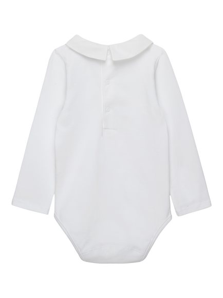 Trotters Baby Monkey Monty Long Sleeve Bodysuit, White - view 2, White
