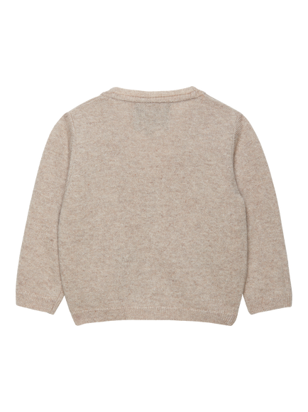 Trotters Baby Augustus Friends Cardigan, Oatmeal - view 2, Oatmeal