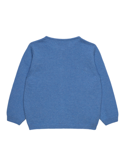 Trotters Baby Liberty Mitsi Valeria Wool Blend Cardigan, Blue - view 2, Blue