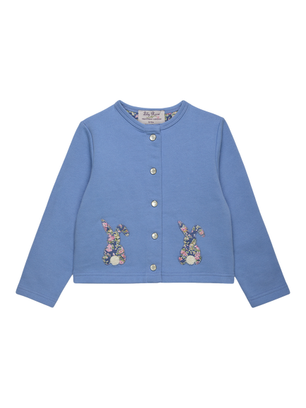 Trotters Kids' Tatum Jersey Cardigan, Blue, Blue