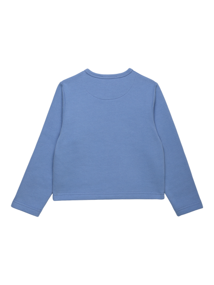 Trotters Kids' Tatum Jersey Cardigan, Blue - view 2, Blue