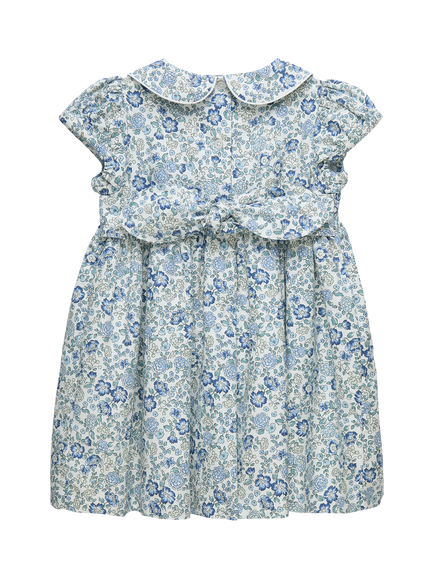 Trotters Kids' Arabella Short Sleeve Smock Dress - view 2, Blue
