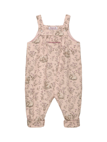 Trotters Baby Corduroy Bunny Dungarees, Pink, Pink