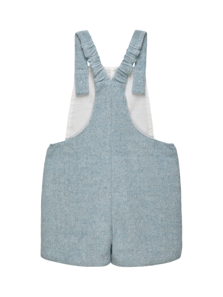 Trotters Baby Alfie Guardsman Dungarees, Pale Blue - view 2, Pale Blue