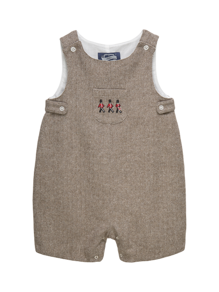 Trotters Baby Guardsman Archie Romper, Oatmeal, Oatmeal