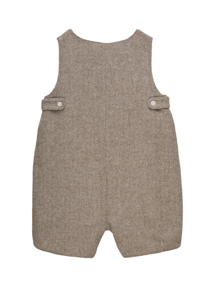 Trotters Baby Guardsman Archie Romper, Oatmeal - view 2, Oatmeal
