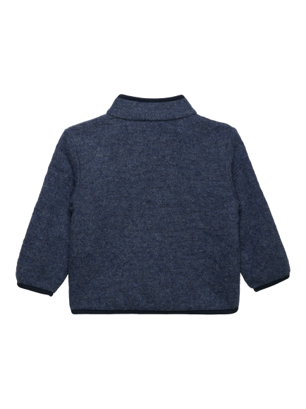 Trotters Kids' Jude Wool Jacket, French Navy - view 2, French Navy