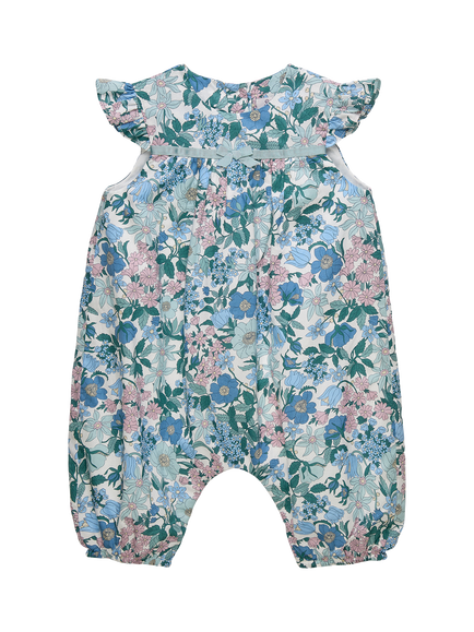Trotters Baby Clarabell Romper, Blue/Multi, Blue/Multi