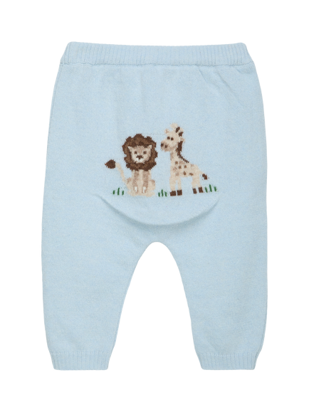 Trotters Baby Augustus Wool Blend Leggings, Pale Blue - view 2, Pale Blue