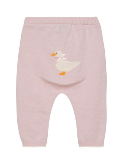 Trotters Baby Wool Blend Duckling Leggings, Pale Pink - view 2, Pale Pink