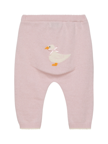 Trotters Baby Wool Blend Duckling Leggings, Pale Pink - view 2, Pale Pink