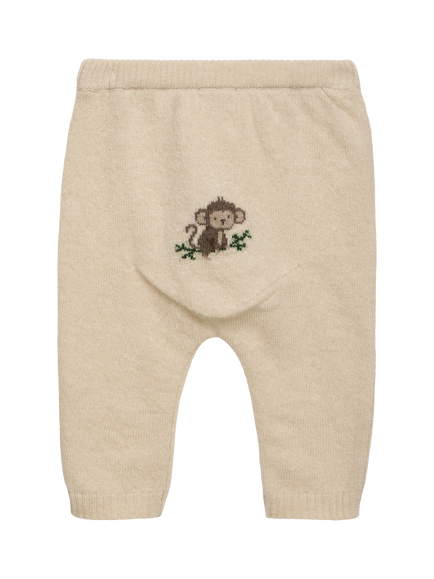 Trotters Baby Wool Blend Monkey Leggings, Oatmeal - view 2, Oatmeal