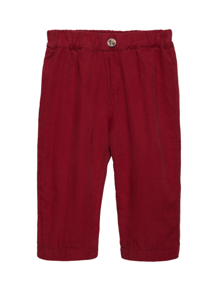 Trotters Baby Rafferty Pure Cotton Trousers, Red