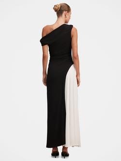 Forever New Camille Off Shoulder Contrast Maxi Dress, Black/White - view 2, Black/White
