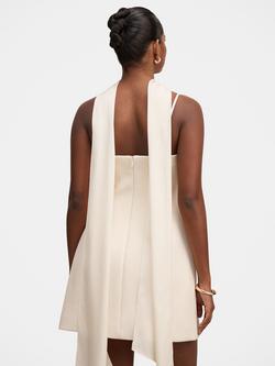 Forever New Darcy Petite Scarf Cowl Neck Mini Dress, Cannoli Cream - view 2, Cannoli Cream