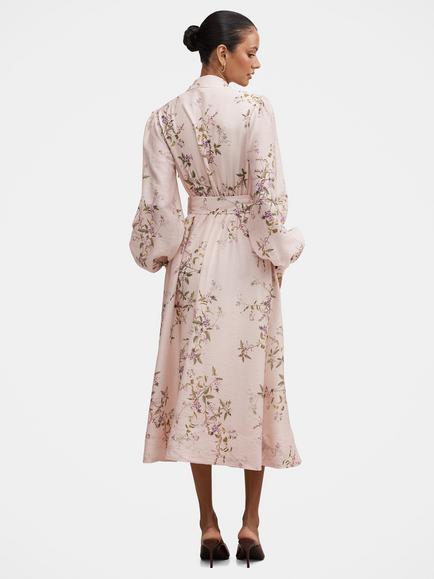 Forever New Petite Hazel Shirt Midi Dress, Pink Glade Floral - view 2, Pink Glade Floral