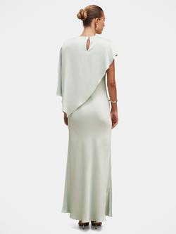 Forever New Zinnia Cape Maxi Dress, Dusty Aqua - view 2, Dusty Aqua