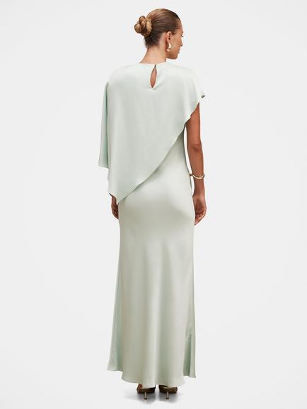 Forever New Zinnia Cape Maxi Dress, Dusty Aqua - view 2, Dusty Aqua