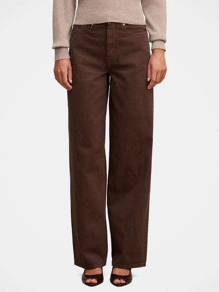 Forever New Gia Wide Leg Jeans, Chocolate, Chocolate