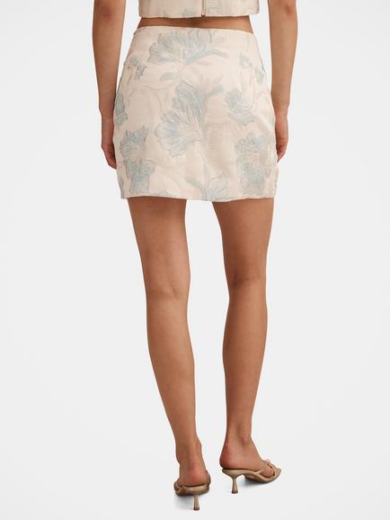 Forever New Calliope Mini Skirt, White - view 2, Blue Co-ord