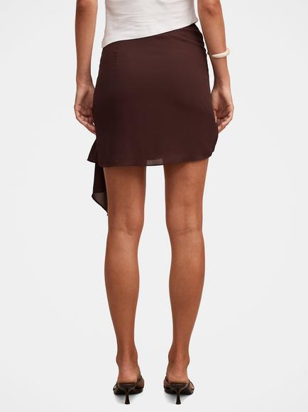 Forever New Isobel Tie Mini Skirt, Chocolate - view 2, Chocolate