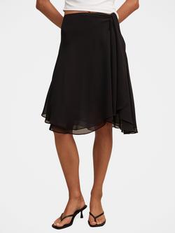 Forever New Rae Tie Midi Skirt, Black, Black