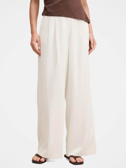 Forever New Annabelle Wide-leg Palazzo Trousers, Porcelain, Porcelain
