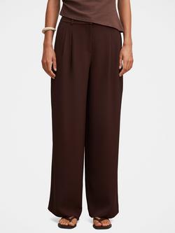 Forever New Dani Straight Leg Trousers, Chocolate Mousse, Chocolate Mousse