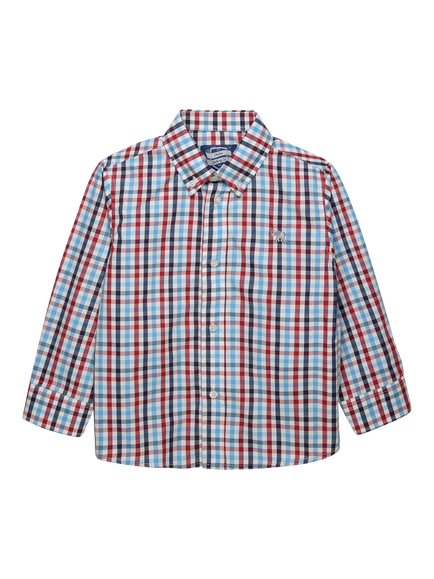 Trotters Kids' Thomas Classic Gingham Shirt, Multi, Multi