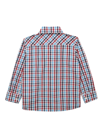 Trotters Kids' Thomas Classic Gingham Shirt, Multi - view 2, Multi