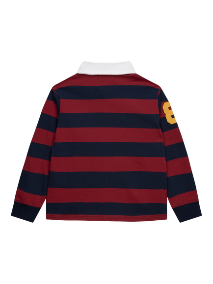 Trotters Kids' Nicholas Rugby Shirt - view 2, Red/Multi