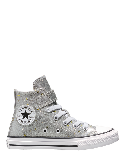 Converse Chunk Taylor All Star Glitter Sequin Shine Trainers, Silver, Silver