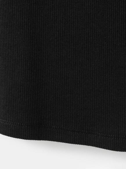 Mango Sculpted Ribbed Tank Top, Black - view 2, Black