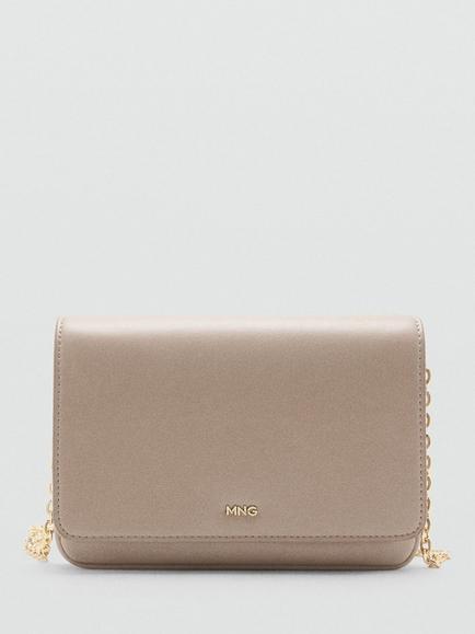 Mango Chain-Strap Mini Crossbody Bag, Cream, Cream