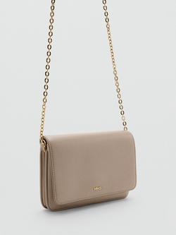 Mango Chain-Strap Mini Crossbody Bag, Cream - view 2, Cream