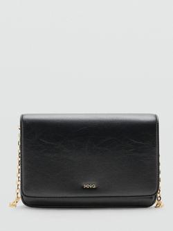 Mango Chain-Strap Mini Crossbody Bag, Black, Black
