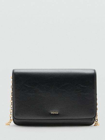 Mango Chain-Strap Mini Crossbody Bag, Black, Black