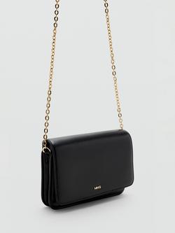 Mango Chain-Strap Mini Crossbody Bag, Black - view 2, Black